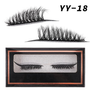 2 en 1 Eyeliner Faux Cils Sticker Double Paupière Ligne Patch Réutilisable Waterproof Maquillage Glitter Shiny Eyeliner Stickers - Product Image 6