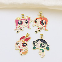 Collier pendentif lapin de dessin animé en émail pour hommes et femmes, breloque lapin DIY, chaîne maille forçat, bijoux en gros