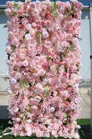 Handgemachte künstliche rosa Lilie Rose Blumen wand Beliebte Foto-Hintergrund Hochzeit Einkaufs zentrum Fenster Dekoration Wand