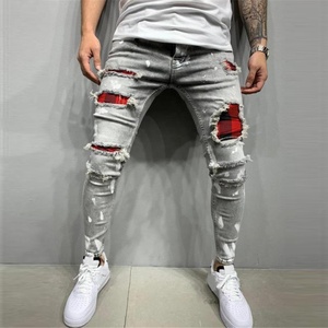 بنطلون جينز رجالي بمقاسات كبيرة بفتحات تهوية, بنطلون جينز رجالي بفتحات تهوية بتصميم مخصص حسب الطلب - Product Image 3