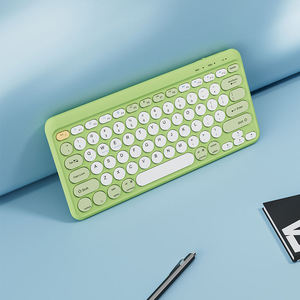 Custom Bt Tastatur German Drahtlose Tastatur Mini ultra Slim Wireless Tablet <b>Keyboard</b> Round Key Portable Wireless <b>Keyboard</b> - Product Image 5