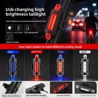 Feux arrière de vélo LED COB rechargeables légers, feux de sécurité pour le VTT, les trajets quotidiens et la conduite nocturne