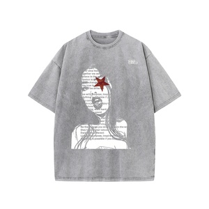 เสื้อยืดผ้าฝ้าย100% ซักกรดสำหรับผู้ชายสไตล์ฮิปฮอปไฮสตรีทคุณภาพสูงแห้งเร็วโอเวอร์ไซส์จากโรงงาน - Product Image 6