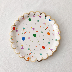 Juego de Platos Desechables para Cena de Boda, Mini Plato de Papel Blanco con Forma de Globo, Platos para Fiestas de Cumpleaños - Product Image 6