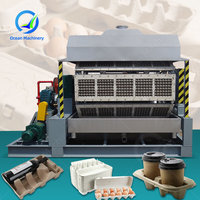Machine de moulage semi-automatique OCEAN pour cartons à œufs en pâte à papier recyclée, idéale pour la fabrication de plateaux à œufs de poule