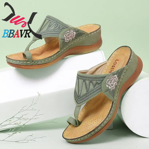 Sandalias de Moda Negras para Mujer, Chanclas de Verano con Punta Abierta, Sandalias Flip-Flop para Mujer - Product Image 6