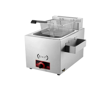 Friteuse à gaz en acier inoxydable <span class=keywords><strong>de</strong></span> qualité commerciale 6L avec friture à haute température pour les restaurants <span class=keywords><strong>de</strong></span> restauration rapide, frites, <span class=keywords><strong>poulet</strong></span> - Product Image 1