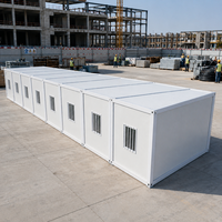 Maison conteneur détachable clé en main à structure en acier avec verre trempé pour grand bureau de chantier 40 pieds avec salle de bain intégrée