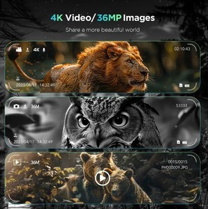 Jumelles de vision nocturne infrarouge 4K HD FHD 36M avec zoom optique 8X pour l'observation de la faune et la chasse - Product Image 4