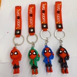 Cartone animato Marvel portachiavi vendicatori in resina di gomma morbida figurina ciondolo chiave per auto alla moda piccoli <span class=keywords><strong>accessori</strong></span> - Product Image 4