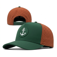 Gorra Deportiva Personalizada de 5 Paneles con Visera Plana, Logotipo en Parche, Gorra con Cuerda, Gorras para Hombre, Gorra de Golf con Orificios Cortados con Láser