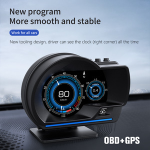 Nouveau 2024 – Compteur numérique multifonctionnel WiiYii P6 OBD2+GPS pour voiture avec écran LCD large et affichage tête haute (<span class=keywords><strong>HUD</strong></span>) - Product Image 5