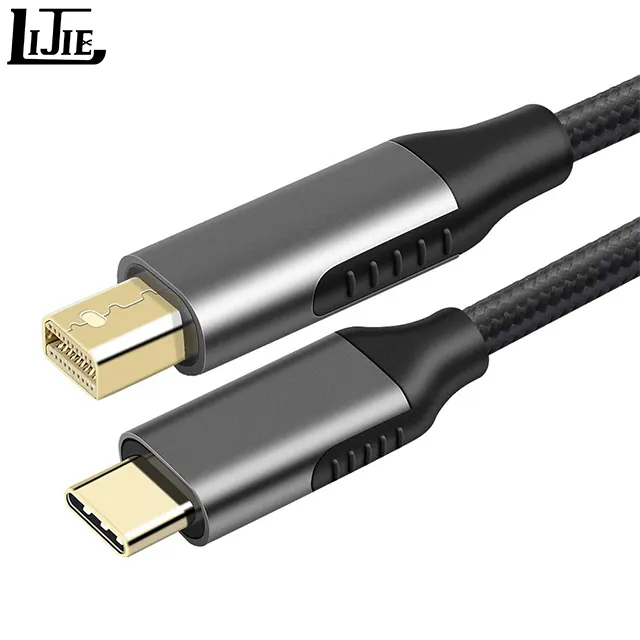 USB C to Mini DisplayPort Cable Unidirectional to Mini DP 4K@60Hz 6ft Braided Cord type c to dp