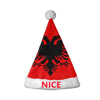 Chapeau de Père Noël personnalisé à motif iranien, bonnet de Noël en flanelle, couvre-chef de fête en peluche pour les fêtes de Noël et les cadeaux