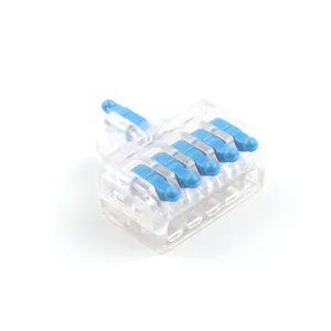 Mini Conductor transparente, tuerca de palanca compacta, conector eléctrico, Terminal de cable para 1 en 5, conectores de empalme en línea de circuito