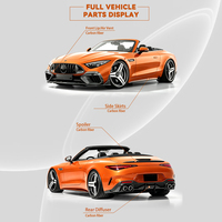 Kit carrosserie en fibre de carbone sèche pour Mercedes SL63, lifting automobile, style B, lèvre avant, diffuseur arrière, accessoires auto, MOD