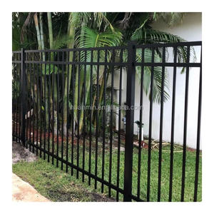 Clôtures et portails tubulaires modernes pour cour extérieure Conception de mur de limite de gril simple blanc bon marché pour les maisons - Product Image 2