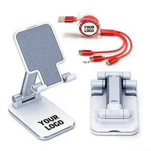 Support de tablette pliable de bureau personnalisé avec logo d'entreprise, cadeau promotionnel en gros, support portable pour téléphone portable - Product Image 1