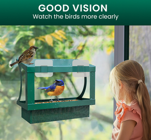 Comedero para Colibríes Oniya con Ventana de Amplia Visión, Comedero para Pájaros con Ventosas Fuertes para Observación de Aves al Aire Libre, Regalo - Product Image 2