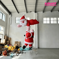 Décoration de Noël gonflable personnalisée suspendue, grand Père Noël gonflable commercial pour publicité extérieure et événements