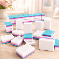 Ensemble de Mahjong Américain de Luxe 160 Tuiles, Tuiles Acryliques Quadri-couches Quatre Couleurs avec Motifs Desserts et Floraux pour Détaillants B2B