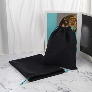 Bolsa de Cordón de Algodón Reciclable con Logotipo Personalizado al por Mayor, Bolsa de Embalaje Ecológica para Pegatinas - Product Image 1