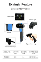 Lector de Códigos de Barras 2D CCD SPRT, Mini Escáner de Mano con Interfaz USB, Módulo de Escaneo de Códigos de Barras, Negro, 300 Lecturas/s, Industria Logística, Control de Inventario