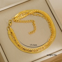 Bracelet chaîne cubaine simple personnalisé à la mode, bracelet en acier inoxydable plaqué or haut de gamme, imperméable, pour femmes