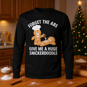 T-shirt in cotone a maniche lunghe con design natalizio divertente e morbido, con motivo Gingerbread Snickerdoodle - Product Image 3