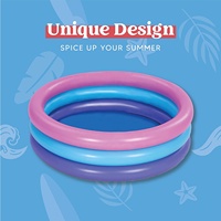 Piscine colorée pour enfants pour bébé centre de jeu d'eau piscine gonflable de jardin piscine à balles de haute qualité 3 anneaux piscine de rembourrage d'été