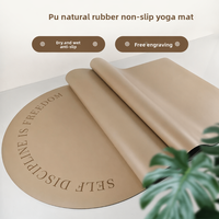 Tapis de yoga Vinique Fitness en caoutchouc naturel PU, semi-circulaire, 5 mm d'épaisseur, antidérapant, écologique, 183x68 cm, tapis de fitness professionnel pour la maison