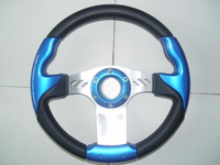 Volant de direction universel en cuir PVC sport de 320 mm pour karting et mini voitures de rallye