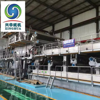 Máquina de Papel Kraft de Triple Hilo de 2400 mm, Económica, Velocidad de Trabajo 350 m/min, Control PLC, Xinghua