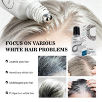 Sérum capillaire naturel végétalien blanc et noir pour le cuir chevelu, traitement non colorant pour assombrir les cheveux, Palmitoyl Tetrapeptide-20, réactivateur de pigment MC1-R