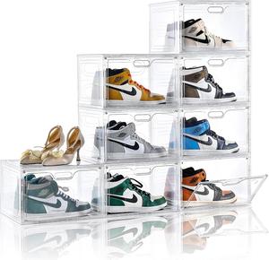 Cajas de Zapatos Transparentes Personalizadas al por Mayor, Cajas de Almacenamiento de Zapatos Grandes Apilables de Plástico Transparente - Product Image 1