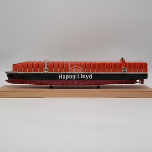 Tùy chỉnh thực hiện 45cm hapag-lloyd thủ công mô hình thủ công tàu chở hàng quy mô <span class=keywords><strong>1</strong></span>:888 Mô hình tàu container cho vận chuyển Quà Tặng - Product Image 4