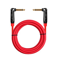 Câble de guitare électrique, 16 pieds, câble d'instruments, sans soudure, Angle droit de 1/4 pouces à Angle droit de 1/4 pouces, prise de 6.35mm