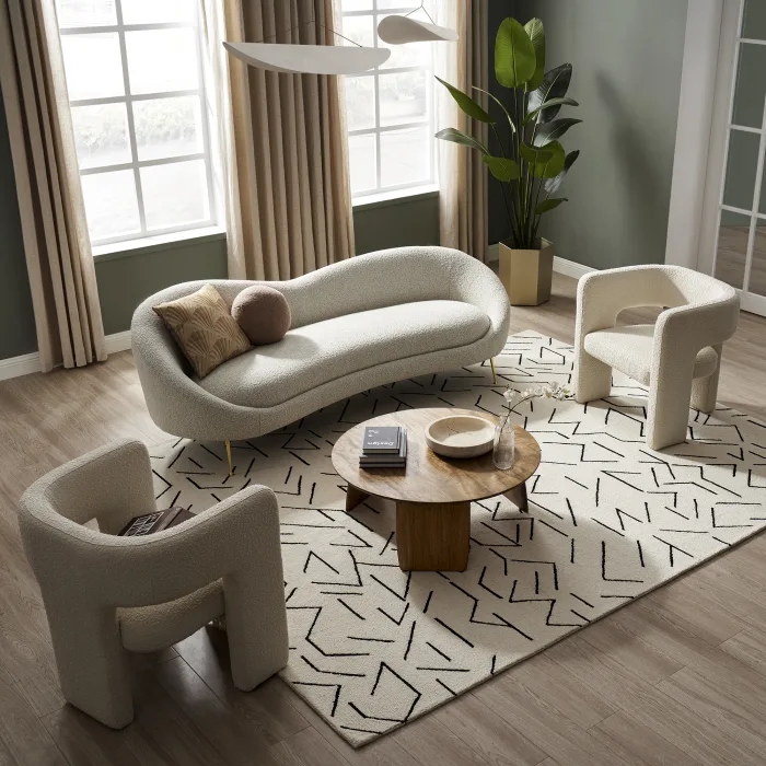 couch living room sofas Wool Fabric Luxury Single Seater Sofa Accent Lounge sofa Chairs