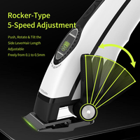 Tondeuse à cheveux USB KM-1593 avec écran LED, moteur sans balais 8000 tr/min, lames DLC durables pour usage domestique
