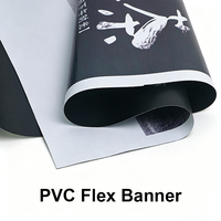 Bannière en PVC Flex Noir Mat/Brillant Imprimable pour Publicité, Rouleau de Vinyle pour Boîte à Lumière