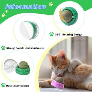 Juguete Multifuncional Giratorio para Gatos con Hierba Gatera y Menta, Pelota de Hierba Gatera para Limpieza Dental, Juguete de Aguacate con Hierba Gatera - Product Image 4