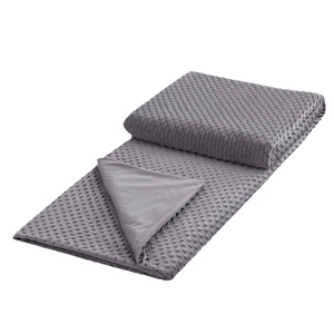 Couverture lestée en velours cristal gris foncé, douce, en polaire, confortable, respirante, pour le printemps et l'automne - Product Image 4
