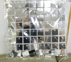 Panel Decorativo de <span class=keywords><strong>Pared</strong></span> Brillante con Lentejuelas Cuadradas Plateadas de Acrílico <span class=keywords><strong>Transparente</strong></span> - Product Image 3