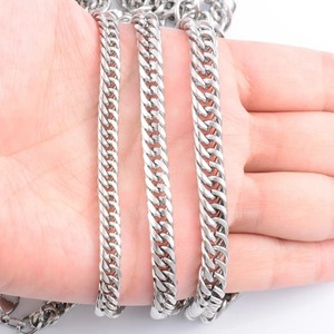 Collier Yadreva Punk en acier inoxydable, chaîne cubaine gourmette, bijoux hip-hop en métal massif, ne ternit pas - Product Image 5