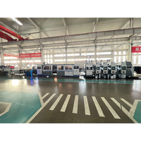 HS-B Serie Auto Kartonnen Kartonnen Doos Afdrukken Insteekmap Gluer Maken Machine Voor Golfkartonnen Doos Machine