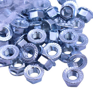 14mm Fine Thread 1.5mm Flange Nuts for Gasoline Generator Anti-Losening Crankshaft <b>Flywheel</b> Nuts 100 Generator Parts Accessories - Product Image 1