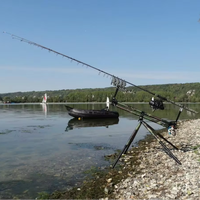 Nouveau Modèle Amélioré Support Pliable 270 Réglable en Alliage d'Aluminium Canne à Pêche Trépied 4 Pieds Porte-Canne Portable Rod Pod Carpe