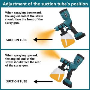 适用于牧田 18V 电池充电器的喷漆器 <span class=keywords><strong>2</strong></span> 个容器 易于清洁的喷漆枪 适用于家具、栅栏、墙壁、花园椅子 - Product Image 4