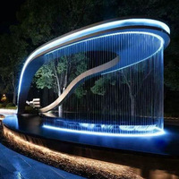 Smart Strip Pull-String Light Rideau d'eau en fibre de nylon durable pour paysage mur ou cascade effet d'eau numérique
