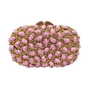 Bolso de Mano de Noche para Mujer, Color Turquesa, con Pedrería, Cuentas Brillantes y Correa de Cadena, para Bodas, Fiestas y Salidas Nocturnas - Product Image 4